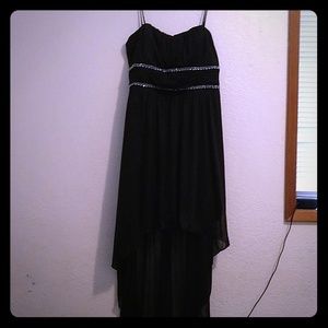 Rinestone Black Homecoming Dress